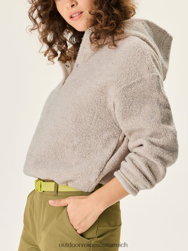 Kleidung Outdoor Voices Frauen Kurz geschnittener Megafleece-Pullover modisch X4DF51